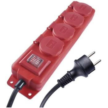 Emos Удлинитель P14231, 3м, 4x2P+PE IP44, 3680W, резина/неопрен, с выключателем, защита от детей (P14231)