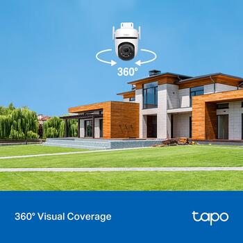 TP-Link Tapo C520WS камера безопасности, 2K QHD 2560x1440, 360° обзор, IP66, ночное видение, AI детекция, Wi-Fi (TAPOC520WS)