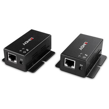 Lindy USB 2.0 Cat.6 удлинитель 43386, 50м, 480 Мбит/с, 3x USB 2.0, 2x RJ-45, PoC, Plug and Play, черный (43386)