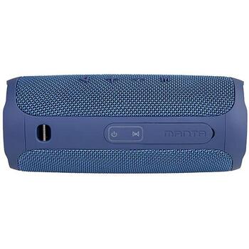 Manta Беспроводная колонка SPK130GO-BL, 10W, 2x5W, IPX4, BK 5.0, 10m, USB, SD, AUX-in, FM, TWS, 3,7V, 1200mAh (SPK130GO-BL)
