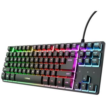 Trust GXT 833 Thado TKL, USB, 87 клавиш, RGB LED подсветка, 1.5 м кабель, черный (25886)