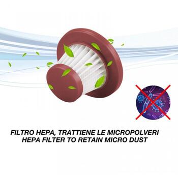 Beper mini putekļsūcējs un gaisa pūtējs P202ASP410, 80W, 11kPa, 20min, litija akumulators, USB Type-C, mazgājams HEPA filtrs (P202ASP410)