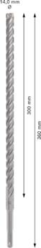 Triecienurbis SDS plus-5X 14x300x360 ,mm 1 gab., Perforatora urbjiem PRO SDS PLUS-5X TRIECIENURBIS PERFORATORIEM, 2608833820, BOSCH (2608833820)