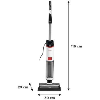 Polti RollySteam WD10 WDEU0005, паровой пылесос, 750 Вт, 0.6 л, 10 г/мин, 4.9 м, HEPA, без мешка (WDEU0005)