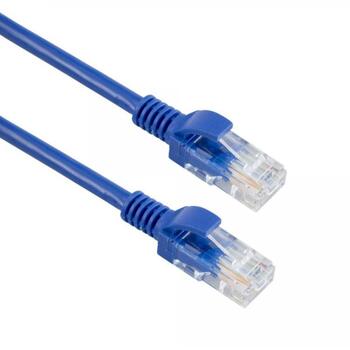Sbox UTP кабель UTP-1BL, 1м, 5e, 26AWG, RJ45, RJ45, позолоченные разъемы, синий цвет (UTP-1BL)