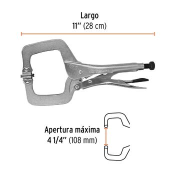C-CLAMP плоскогубцы 280мм, 17427 (PPC-11R)