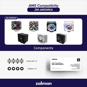 Zalman комплект крепления AMD ZM-AM5MKA, совместимость CNPS20X, кронштейн x 4, резина x 4 (ZM-AM5MKA)