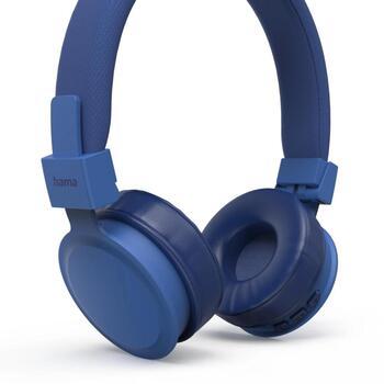 Hama Наушники 00184198, Синий, 15ч, 98±3dB, 32Ω, Bluetooth, USB-C, A2DP V1.3, AVRCP V1.6, HFP V1.7, Удобные элементы управления (00184198)