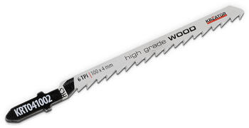 Kreator KRT041002 Лобзиковое полотно HCS для дерева, 100x4мм, 6TPI, 2 шт., длина реза 75мм, дерево 60мм, пластик 50мм (KRT041002)