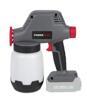 Krāsas izsmidzināšanas pistole 18V 1000ml, POWERPLUS, POWEB5510, bez akumulatora un lādētāja (POWEB5510)
