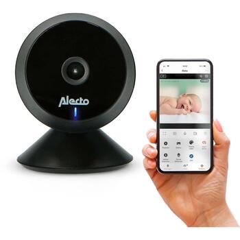 Alecto SMARTBABY5BK видеоняня, HD 1080p, ИК-ночное видение, уведомления о движении и звуке, двусторонняя связь (SMARTBABY5BK)