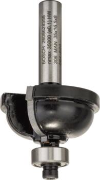 Malu frēze HM R=9,5mm, l=17mm,kāts 8mm, Rokas frēzēm, malu frēzēm PROFILU FRĒZE STANDARD FOR WOOD, 2608628358, BOSCH (2608628358)