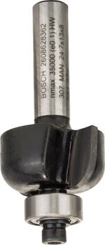 Divpus.pusap.frēze, HM R=6 mm, l=13 mm,kāts 8mm, Rokas frēzēm, malu frēzēm IELIEKTO GROPJU FRĒZE STANDARD FOR WOOD, 2608628362 BOSCH (2608628362)