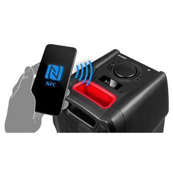 Супер праздничная Party Box для вечеринок 100W TWS Bluetooth FM USB microSD LED дисплей аккумуляторное питание чёрная SV-021689 Sven (SV-021689)