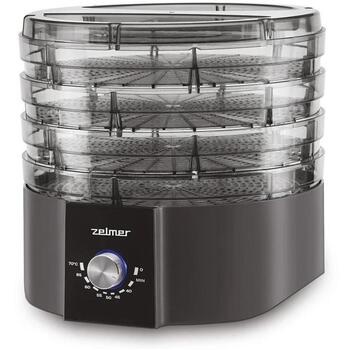 Zelmer Сушилка для продуктов ZFD1004 72505902P, 520W, 4 поддона, 32см, 40-70°C, вентилятор, защита от перегрева (72505902P)