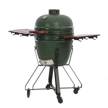 Grils Kamado keramikas ogļu 21″ ar piederumiem Kamado Classic 21″ Ø 55 cm keramikas korpuss divu zonu gatavošana TBG21GREEN-01 Zaļa TunaBone (TBG21GREEN-01)