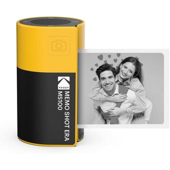 Kodak Моментальная камера MS100Y, 210г, 15см, 3.7мм f2.8, 27мм, 18мм, аккумулятор, желтый (MS100Y)