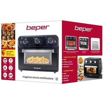 Beper Аэрогриль P101FRI024, 1800W, 1 корзина, 24л, 4 программы, механическая панель, детали (P101FRI024)