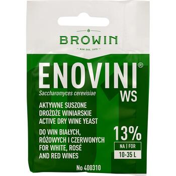 Browin Enovini WS сухие винные дрожжи 400310, 7г, 35л, сухие, красное вино, белое вино, розовое вино (400310)