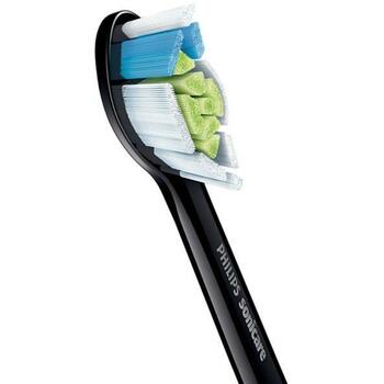 Philips Насадки для зубных щеток HX6062/88 2 шт, Черный, Средняя жесткость щетины, 62000 вибраций/мин, 3 месяца период замены (HX6062/88)