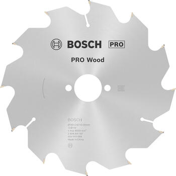 Koka ripzāģa asmens, precīzi asināti karbīda zobi, 190 mm, 12 zobi, 2608641187, BOSCH (2608641187)
