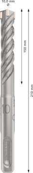 Triecienurbis SDS plus-5X 10x50x110 ,mm 1 gab., Perforatora urbjiem PRO SDS PLUS-5X TRIECIENURBIS PERFORATORIEM, 2608833797 BOSCH (2608833797)