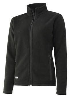 Helly Hansen sieviešu flīsa jaka Oxford 72400_990-XL, XL, melna, Polartec flīss, YKK rāvējslēdzējs ar zoda aizsargu, sānu kabatas (72400_990-XL)