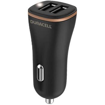 Duracell автомобильное зарядное устройство DR6010A, 18W, 12W, 2x USB-A, Qualcomm Quick Charge 3.0, 2.4A, 12V, 24V, черный (DR6010A)