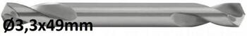 Exact Dubultā gala urbis HSS-G 36606, Ø3,3x11x49mm, 10 gab. (36606)