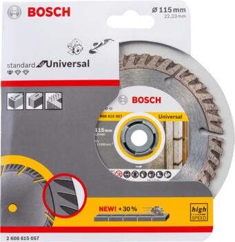 Dimanta grieš. disks * Universal 115x22.23 mm, Mazām leņķa slīpmašīnām PRO MULTI MATERIAL DIMANTA GRIEZĒJDISKS, 2608615057, BOSCH (2608615057)