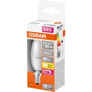 Osram Лампа E14 4058075430914, 4.9 Вт, 470 лм, 2700 K, диммируемая, 25000 ч (4058075430914)