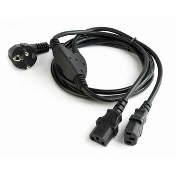 Gembird разветвитель питания PC-186-ML6 2 м, одобрен VDE, вход C13, два выхода C13, 0.3 кг (PC-186-ML6)