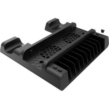 White Shark Spēļu piederums CUTMAN, Melna, Docking Connector, 2xPS4 kontrolieru uzlāde, 10 spēļu uzglabāšana (CUTMAN)