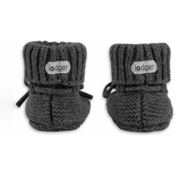 Lodger Slipper Merino шерстяные тапочки Pigeon SLM 626_0-6, 0-6M, 100% мериносовая шерсть, темно-серый, осень/зима (SLM 626_0-6)