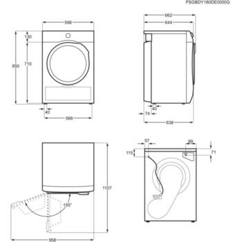 Electrolux сушильный насосный EW6D98BEE, 8кг, 750Вт, 230В, 64дБ, класс D, датчик, отложенный старт (EW6D98BEE)