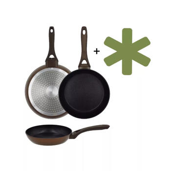 Newill Panna cepšanai Ø24cm 24222111, 24cm, alumīnijs, brūns, nepiedegošs 5 slāņu, indukcijas, gāzes, elektriskie, keramika (24222111)