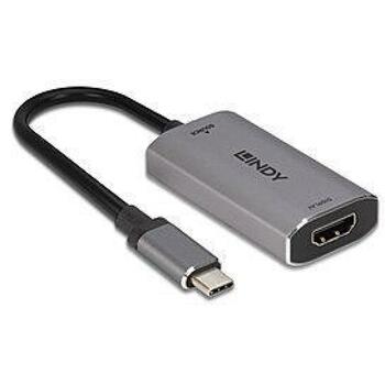 Lindy I/O преобразователь USB-C в HDMI 43327, HDMI 8K60, 1 HDMI порт, 1 USB-C порт, 0.11 м кабель (43327)