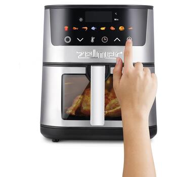 Zelmer Gaisa fritieris 72807099P, 1400 W, 5 l, 1 grozs, digitālais panelis, 8 programmas, 200 °C, 360 ° gaisa cirkulācija (72807099P)