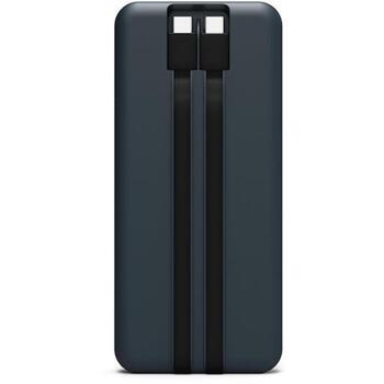 Port Connect Внешний аккумулятор 907006, 10000 мАч, 37 Втч, 20 Вт, 2x USB-C, USB-A, Power Delivery, Quick Charge, синий (907006)