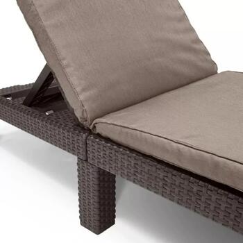 Keter Jaipur шезлонг с подушкой 29207188599, 187,5x58,2x29см, 110кг, 4 положения, складной, коричневый (29207188599)