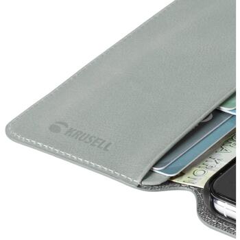 Krusell Sunne PhoneWallet 61740, серый, искусственная кожа, тип кошелька, вырез под камеру, защита от царапин, отделение для карт (61740)