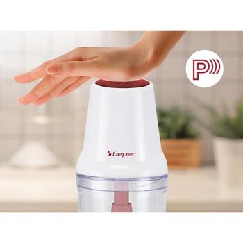 Beper Измельчитель P102ROB010, 400W, 4 ножа, 0.5л, пластик, нержавеющая сталь, импульсный режим, система безопасности (P102ROB010)