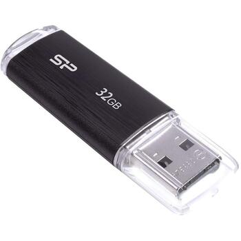 Silicon Power Ultima U02 USB флеш-накопитель 32 ГБ, SP032GBUF2U02V1K, 32 ГБ, USB Type-A, 2.0, черный, 1 шт (SP032GBUF2U02V1K)