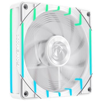 Gamemax Korpusa ventilators TORNADO T12 ARGB-RW, 130mm, 66.89 cfm, 800-2200 rpm, RGB Fusion 2.0, ASUS Aura Sync (TORNADO T12 ARGB-RW)