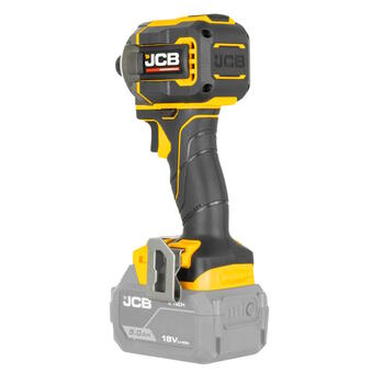 JCB JCB-18PKIT-2 Professional 18V kompakts instrumentu komplekts urbjmašīna-skrūvgriezis 75Nm trieciena skrūvgriezis 230Nm 2x5.0Ah akumulatori 4.5A lādētājs (JCB-18PKIT-2)