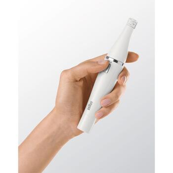 Braun SE810 эпилятор для лица, 200 пинцетов, 0.02 мм, батарейка AA, влажное и сухое, беспроводной, моющийся, щетка для очищения (SE 810)