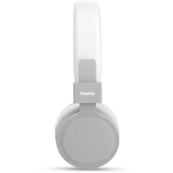 Hama 00184197 Freedom Lit II, беспроводные наушники, Bluetooth 5.3, 40mm, ANC, 30h, USB-C, белый (00184197)