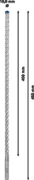 Triecienurbis SDS plus-7X 10x400x465mm, 1 gab., Perforatora urbjiem EXPERT SDS PLUS-7X TRIECIENURBIS PERFORATORIEM, 2608900102, BOSCH (2608900102)