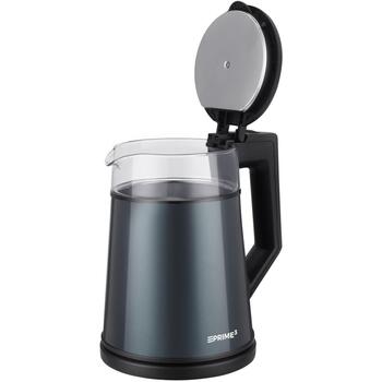 Prime3 Электрический чайник SEK21 5901750506833, 1355 W, 1,2 л, нержавеющая сталь, автоматическое отключение, поворотная база (SEK21)