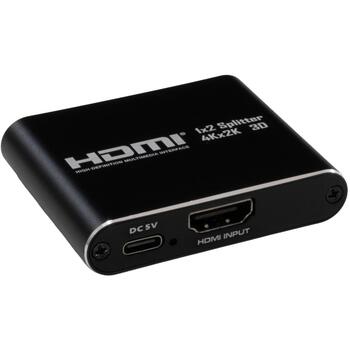 Sbox HDMI sadalītājs 1x2 HDMI-2-V2, 4K@30 Hz, 10,2 Gbps, 2 izejas porti, 5 W, 3D atbalsts (HDMI-2-V2)
